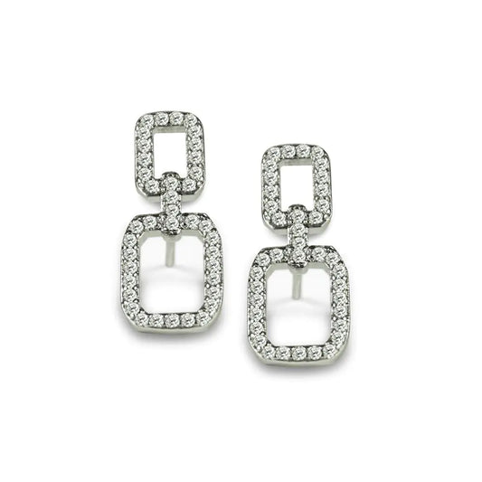 Double Square Earrings