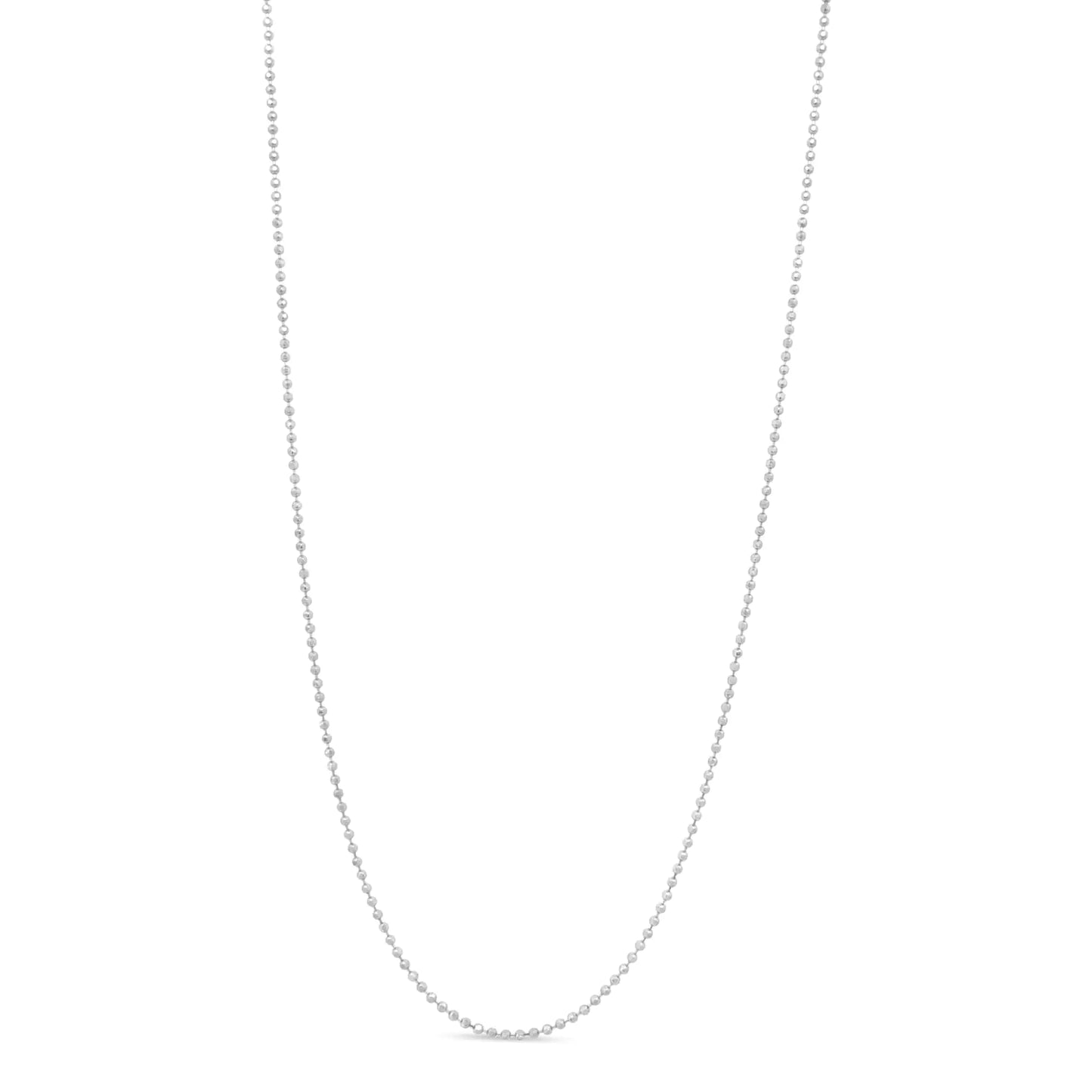 925 Sterling Silver Ball Bead Chain Necklace