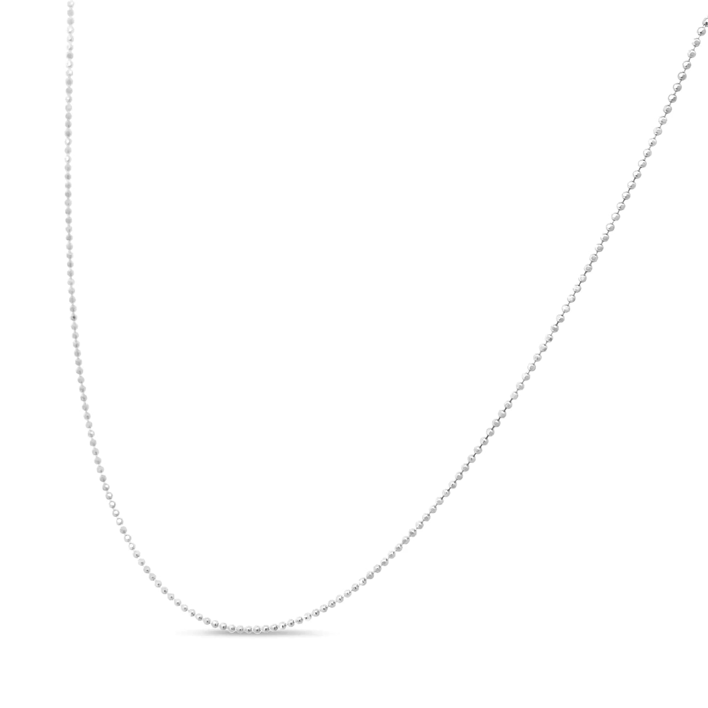 925 Sterling Silver Ball Bead Chain Necklace