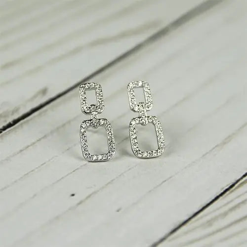 Double Square Earrings